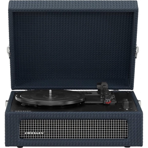 Crosley Voyager Portable Retro Platenspeler - Navy BLUETOOTH IN/OUT