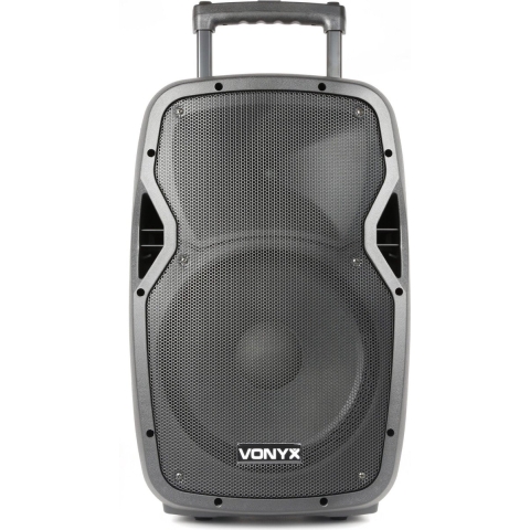 Mobiele party speaker - Vonyx AP1200PA - 600 Watt - partybox met 2 microfoons - Bluetooth - USB - SD