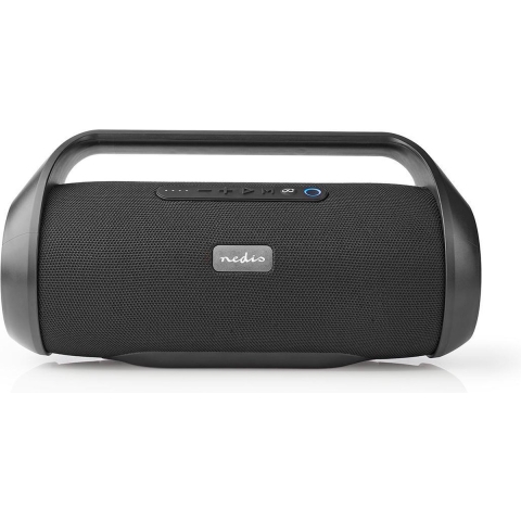 Nedis Bluetooth Party Boombox - 6 uur - 2.0 - 132 W - Media afspeelmogelijkheden: AUX / USB - IPX5 - Koppelbaar - Handgreep - Zwart