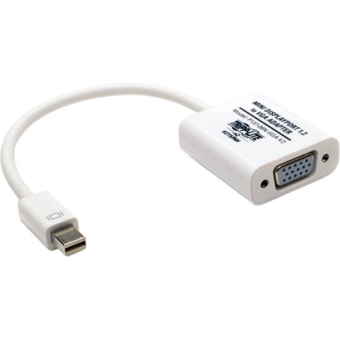 Tripp-Lite P137-06N-VGA-V2 Keyspan Mini DisplayPort 1.2 to VGA Active Adapter Converter (Mini-DP Male to VGA Female), Thunderbolt 1 & 2 Compatible, 6-in. TrippLite
