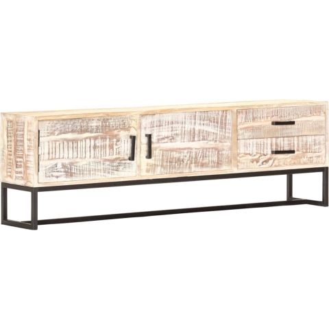 vidaXL-Tv-meubel-140x30x45-cm-massief-acaciahout-wit
