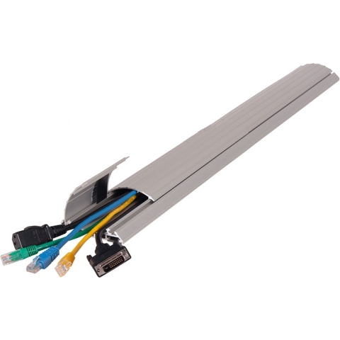 Qbryte - Kabelgoot V2 - aluminium - scharnierende deksel - 150 cm - antislip - boren niet nodig