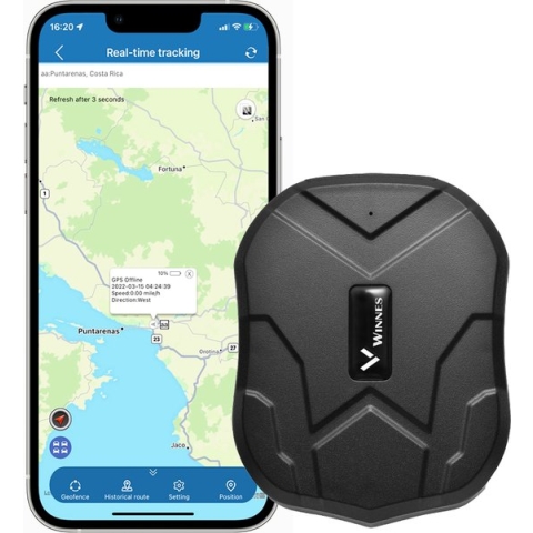 Winnes GPS Tracker-Magnetisch Waterdicht 5000mAh-Realtime volgen via sms/app/webplatform
