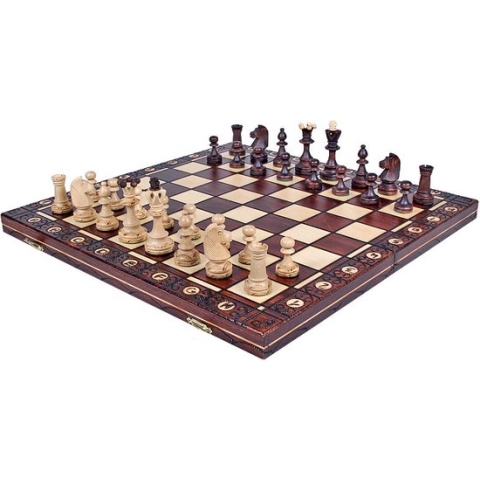 Senator Luxe Houten Schaakset 42 x 42 cm