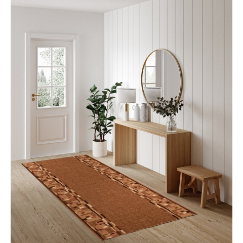 Tapiso Antislip Rubber Mat Beige Licht Bruin Klassiek Rubbermat Tapijt Maat- 100x1200