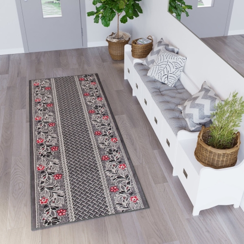 Tapiso Dream Tapijt Loper Grijs Gangloper Woonkamer Maat-  120x600