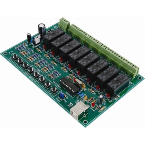 Whadda 8-Kanaals USB Relaiskaart - Soldeerkit - Velleman - Kit