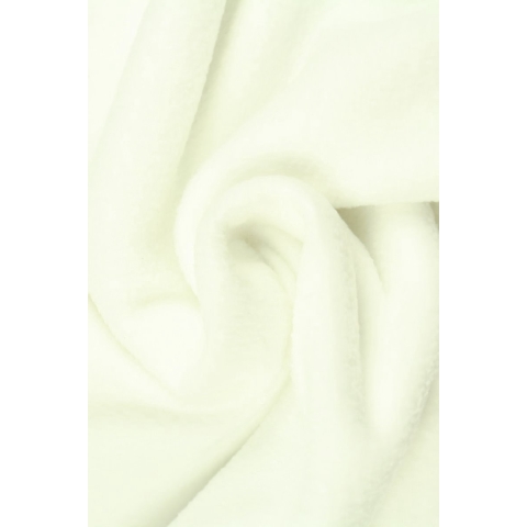 10 meter fleece stof - Wit - 100% polyester