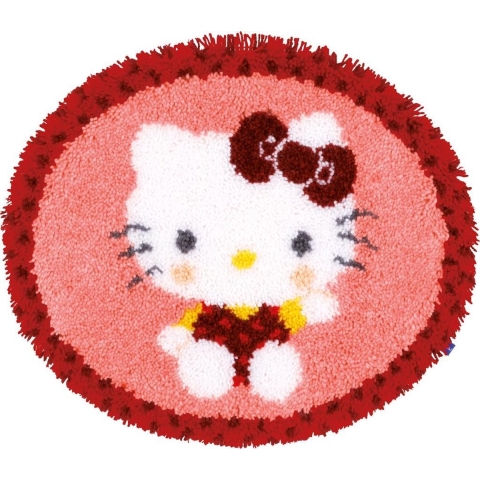 Knoopvormtapijt kit Hello Kitty in de bakkerij I - Vervaco - PN-0154948