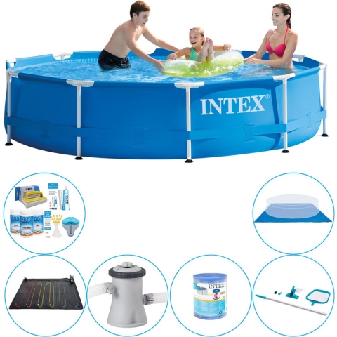 Zwembad Pakket - 7-delig -  Metal Frame Rond 305x76 cm