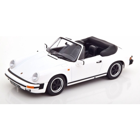 Porsche 911 SC Cabriolet 1983 (met Softtop) Wit 1-18 KK-Scale