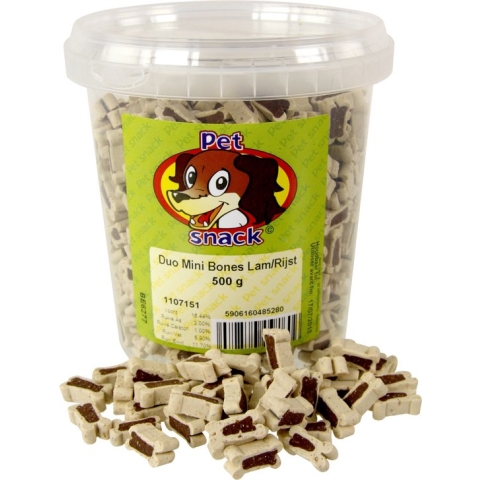 Petsnack Botjes Mini Duo Lam/Rijst - 500 GR (12 stuks)