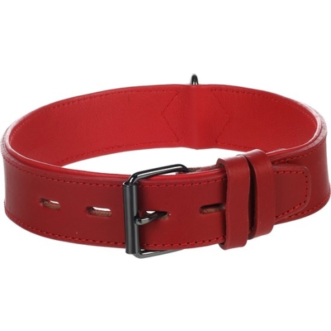 Flamingo Denver Gevoerd;breed - Halsband Honden - Halsband Denver Breed Rood L 49-58cm 40mm