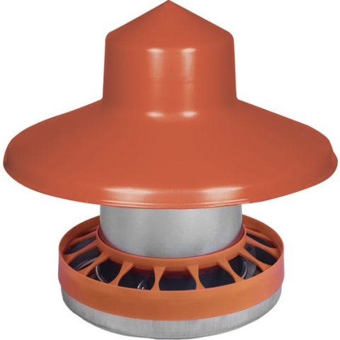 Gaun galvanised feeder kit - Gegalvaniseerde voertoren – Robuuste uitstraling en gegalvaniseerd –  Geschikt voor pluimvee - Bruin - 10kg