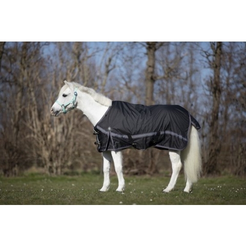 DKR Sports Mini Regendeken Luxe met fleece - maat 105/145 - black night