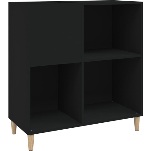 vidaXL-Platenkast-84,5x38x89-cm-bewerkt-hout-zwart