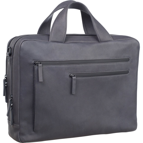 Leonhard Heyden Mannen Laptoptas / Werktas / Aktetas - Den Haag - Grijs - 15 inch