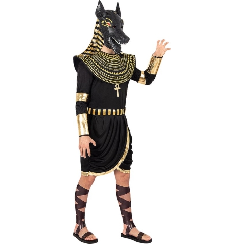 Funidelia | Anubis Kostuum voor mannen  Egypte, Farao, Cultures, Landen - Kostuum voor Volwassenen Accessoire verkleedkleding en rekwisieten voor Halloween, carnaval & feesten - Maat M - L - Zwart