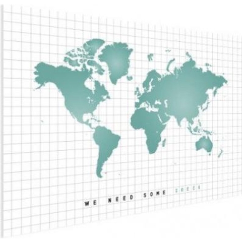 Wereldkaart We Need Some Green - Poster 160x80