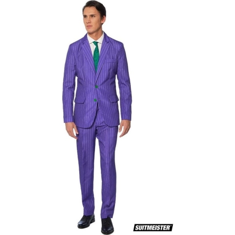 Suitmeister The Joker suit - Heren Pak - The Joker DC Kostuum - Mix Kleur - Maat S