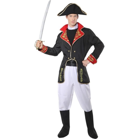 Widmann - Middeleeuwse & Renaissance Strijders Kostuum - Napoleon Van Elba - Man - Zwart - Medium - Carnavalskleding - Verkleedkleding