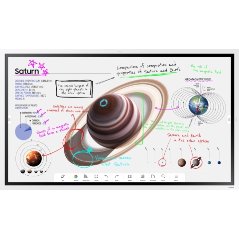 Samsung WM55B Digitale signage flatscreen 139,7 cm (55) VA Wifi 350 cd/m² 4K Ultra HD Wit Touchscreen Type processor Tizen 6.5 16/7