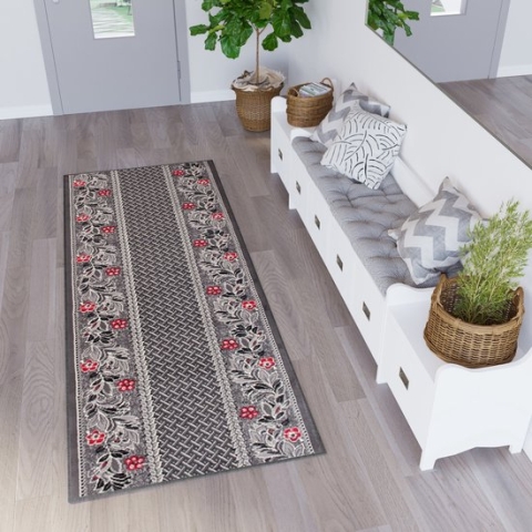 Tapiso Dream Tapijt Loper Grijs Gangloper Woonkamer Maat-  70x100
