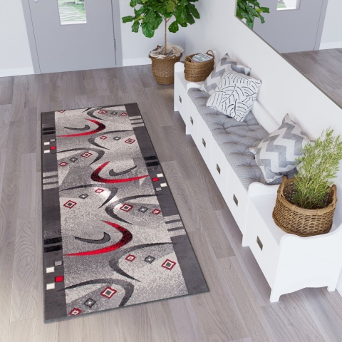 Tapiso Dream Tapijt Loper Gangloper Grijs Woonkamer Maat-  100x900