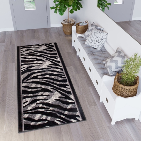 Tapiso Dream Tapijt Loper Gangloper Vloerkleed Zebra Maat-  70x350