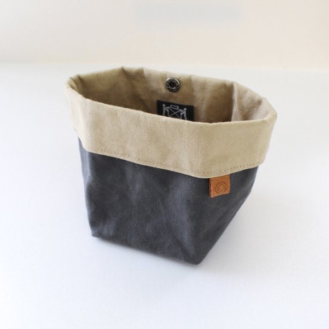 Cohana Accessoire tas canvas wax 15,5x9cm grijs