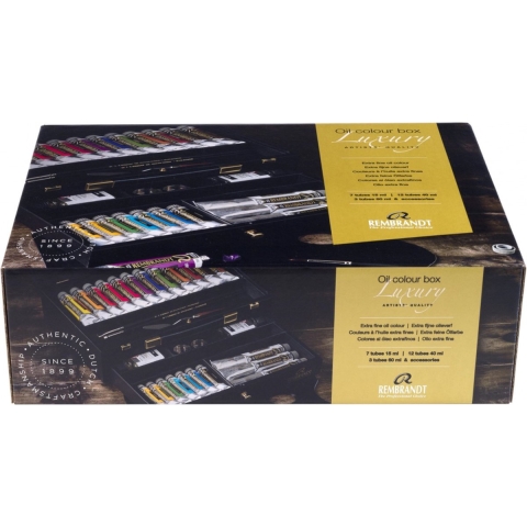 Rembrandt - olieverf - set Luxury in houten kist