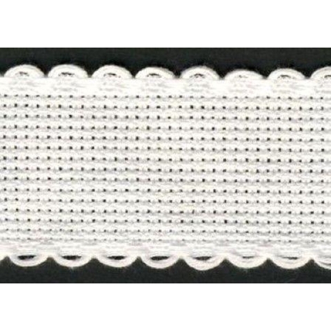 Vervaco Aidaband 8 cm wit rol van 20 meter