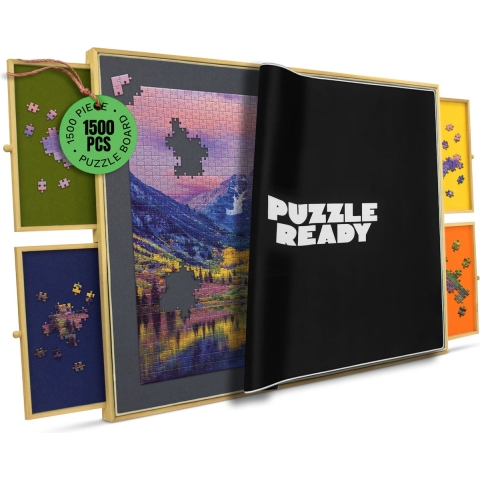 Puzzle Ready voor 1500 stukjes - Puzzelplaat - Puzzelbord - Puzzeltafel met lades - Puzzelmat - Puzzelplank