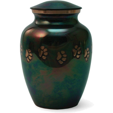 Classic Paws Raku Urn - Asbeeld Dieren Urn Voor Uw Geliefde Dier - Kat - Hond - Paard - Konijn 1,4 L