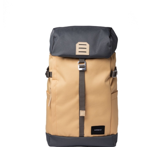 Sandqvist Jack Multi Wheat Rugzak SQA2174 Grijs Geel 17L 15 Inch Duurzaam