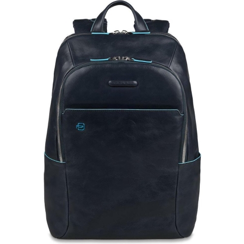 Piquadro Rugtas / Rugzak / Laptoptas / Schooltas - Blue Square -  13 inch - 16 Liter - Blauw