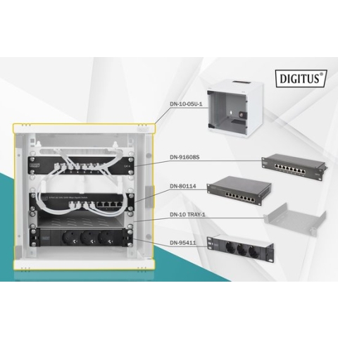 Digitus DN-10-SET-1 rack Wandrek Grijs