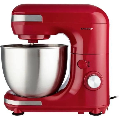 SILVERCREST Keukenmachine Rood - RVS mengkom 5L - 600W - 8 standen - Keukenrobot