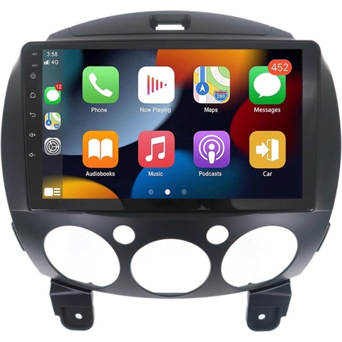 BG4U - Android navigatie radio geschikt voor Mazda 2 2007-2013 met Apple Carplay en Android Auto