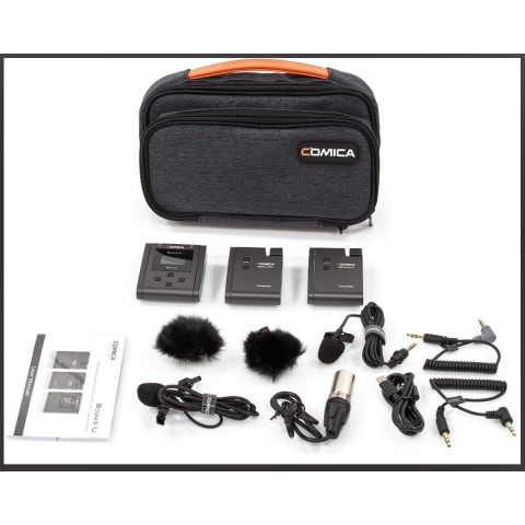 Comica BoomX-U U2 Broadcast Level multifunctionele mini UHF draadloze microfoon