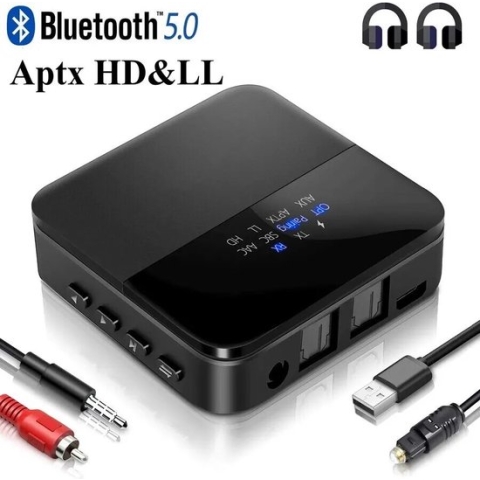Bluetoolz® | BT-B 19 CE | Geen tot zeer geringe vertraging | High Res Audio Bluetooth 5.0 zender en ontvanger - met aptX-HD - Qualcomm CSR8675 MkII - Receiver Transmitter - 3.5MM Aux - optical in - optical uit - Bluetooth Adapter - Bluetooth via Aux