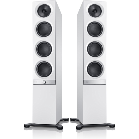 Teufel STEREO L - Vloerstaande tower speakers met geïntegreerde versterker voor wifi en bluetooth streaming - wit