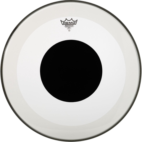 Remo Powerstroke 3 Black Dot 24", Clear, BassDrum Batter - Bass drumvel