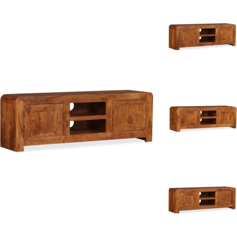 vidaXL TV-meubel - Acaciahout - 120 x 30 x 40 cm - Bruin - Kast