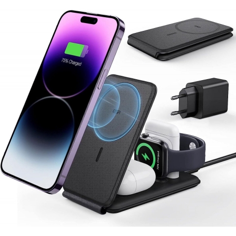 ESR HaloLock 3-in-1 MagSafe Laadstation iPhone/AirPods (Pro)/Watch