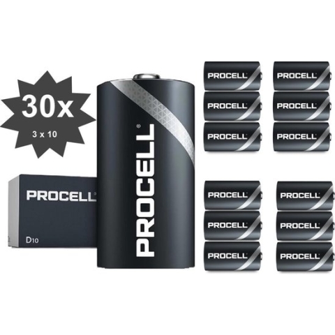 PROCELL  LR20 D Alkaline batterij - 30 Stuks (3 pakjes a 10st) -