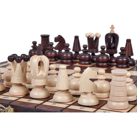 Chess the Game - Reisformaat Schaakspel - Compact Houten Schaakset - Inklapbaar - Bestseller!!