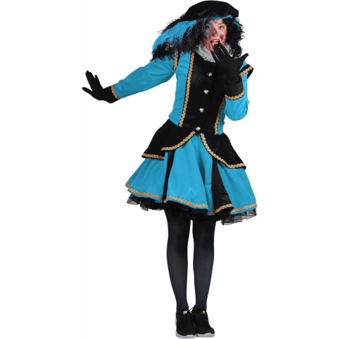 Turquoise​​​​​​​ Pieten jurk.