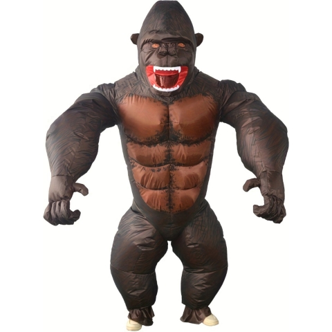 Livano Halloween Outfit - Halloween Kostuum - Pak - Opblaasbaar Kostuum - Costume - Carnaval - Volwassenen - Gorilla