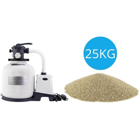 Intex - Zandfilterpomp 3500 L/u & Filterzand 25 kg